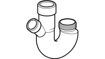 Geberit szifon mosógép csatlakozóval készülékbekötéshez, d40 mm, G 1", gránit szürke 2.