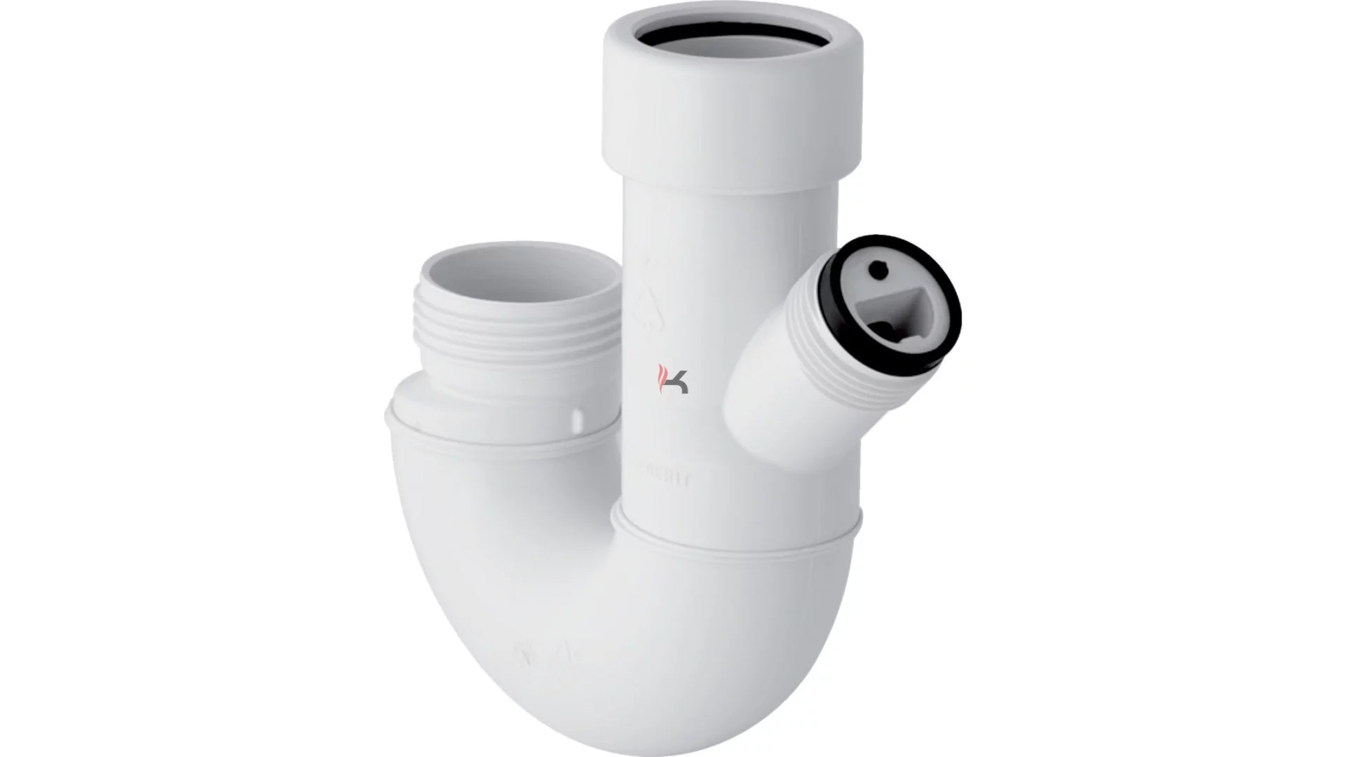 Geberit szifon mosógép csatlakozóval készülékbekötéshez, d40 mm, G 1", alpin fehér (Gyártói cikkszám: 252.053.11.1)
