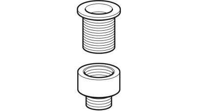 Geberit zsinórmenetes kifolyószelep, RG52x1/6", G 1 1/4", D7 cm, fekete 2.