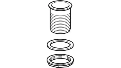 Geberit zsinórmenetes kifolyószelep, RG60x1/8", D7 cm, szürke RAL 7032 2.