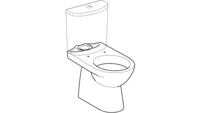Geberit Selnova álló WC, monoblokkos kivitel, mélyöblítésű, alsó kifolyású, részben zárt forma, 6 2.