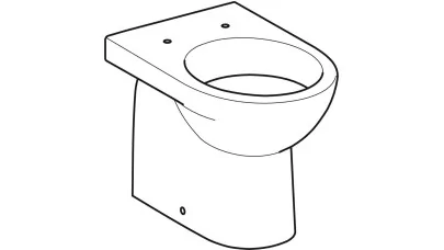Geberit Selnova álló WC, mélyöblítésű, falhoz illeszkedő, hátsó kifolyású, részben zárt forma, 53 2.