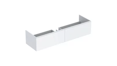 Geberit Xeno2 két fiókos alsó szekrény ásványi alapanyagú mosdóhoz, 159.5x35x47.3 cm, Varicor feh