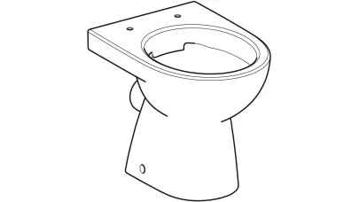 Geberit Selnova álló WC, mélyöblítésű, hátsó kifolyású, részben zárt forma, Rimfree, 49 cm 2.