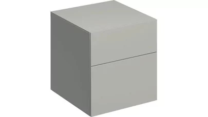 Geberit Xeno2 oldalsó szekrény, két fiókkal, 45x51x46.2 cm, matt szürke/matt lakkozott felület