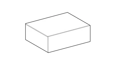 Geberit Xeno2 oldalsó szekrény, egy fiókkal, 58x20x46.2 cm, matt szürke/matt lakkozott felület 2.