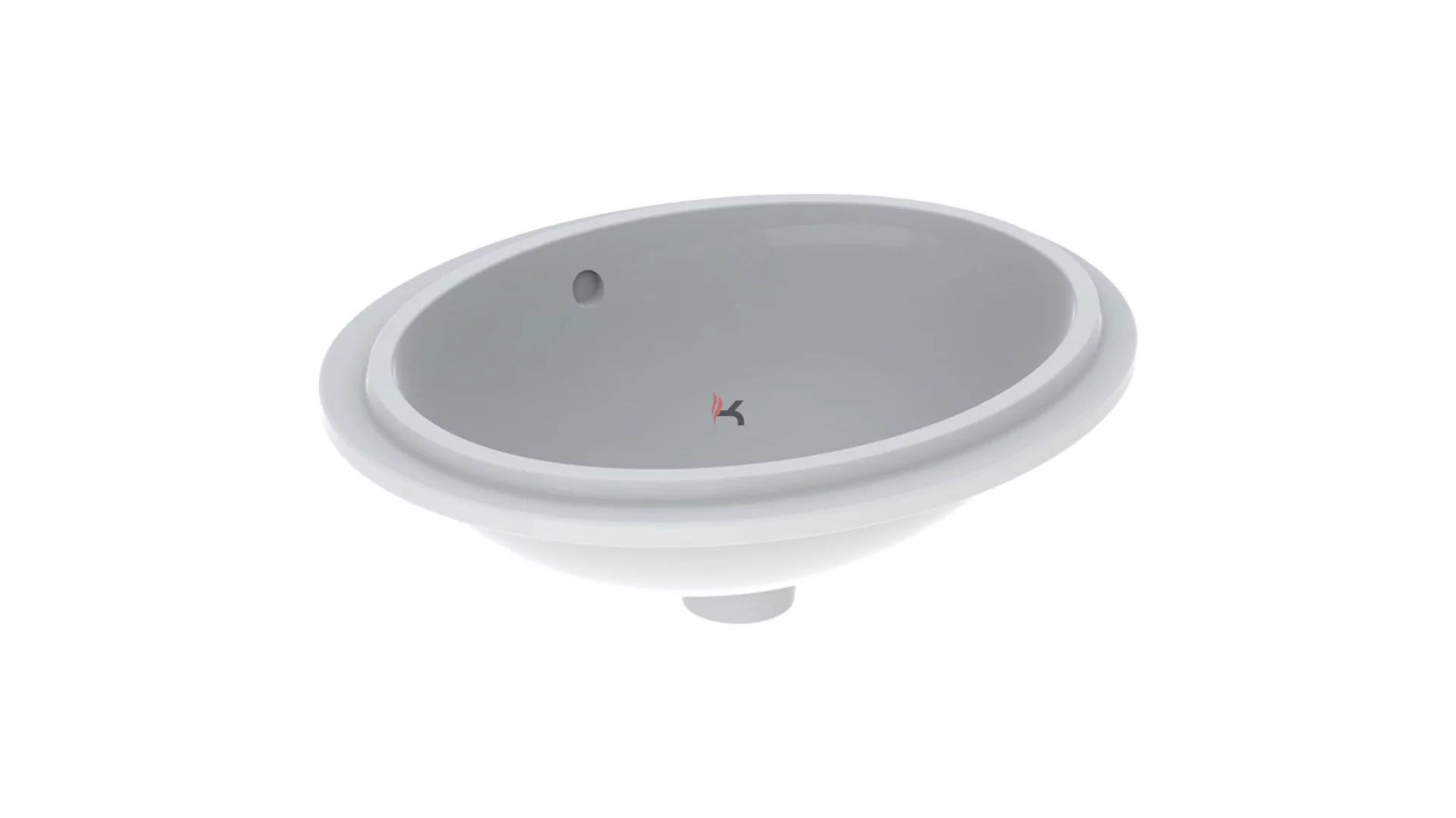 Geberit VariForm alulról beépíthető mosdó, ovális, 48x18.1x39 cm, túlfolyóval (Gyártói cikkszám: 500.748.01.2)