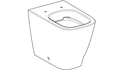 Geberit Smyle Square álló WC, mélyöblítésű, alsó vagy hátsó kifolyású, falhoz illeszkedő, zárt fo 2.