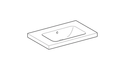 Geberit iCon Light mosdó pakolófelülettel, 75x48 cm, csaplyuk nélkül, túlfolyóval, fehér 2.