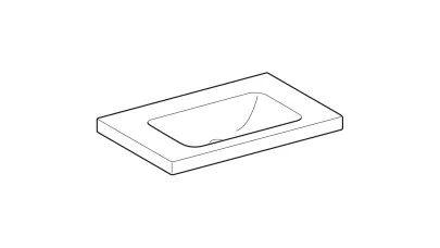 Geberit iCon Light mosdó pakolófelülettel, 75x48 cm, csaplyuk és túlfolyó nélkül, fehér 2.