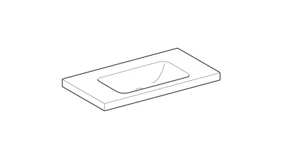 Geberit iCon Light mosdó pakolófelülettel, 90x48 cm, csaplyuk és túlfolyó nélkül, fehér 2.