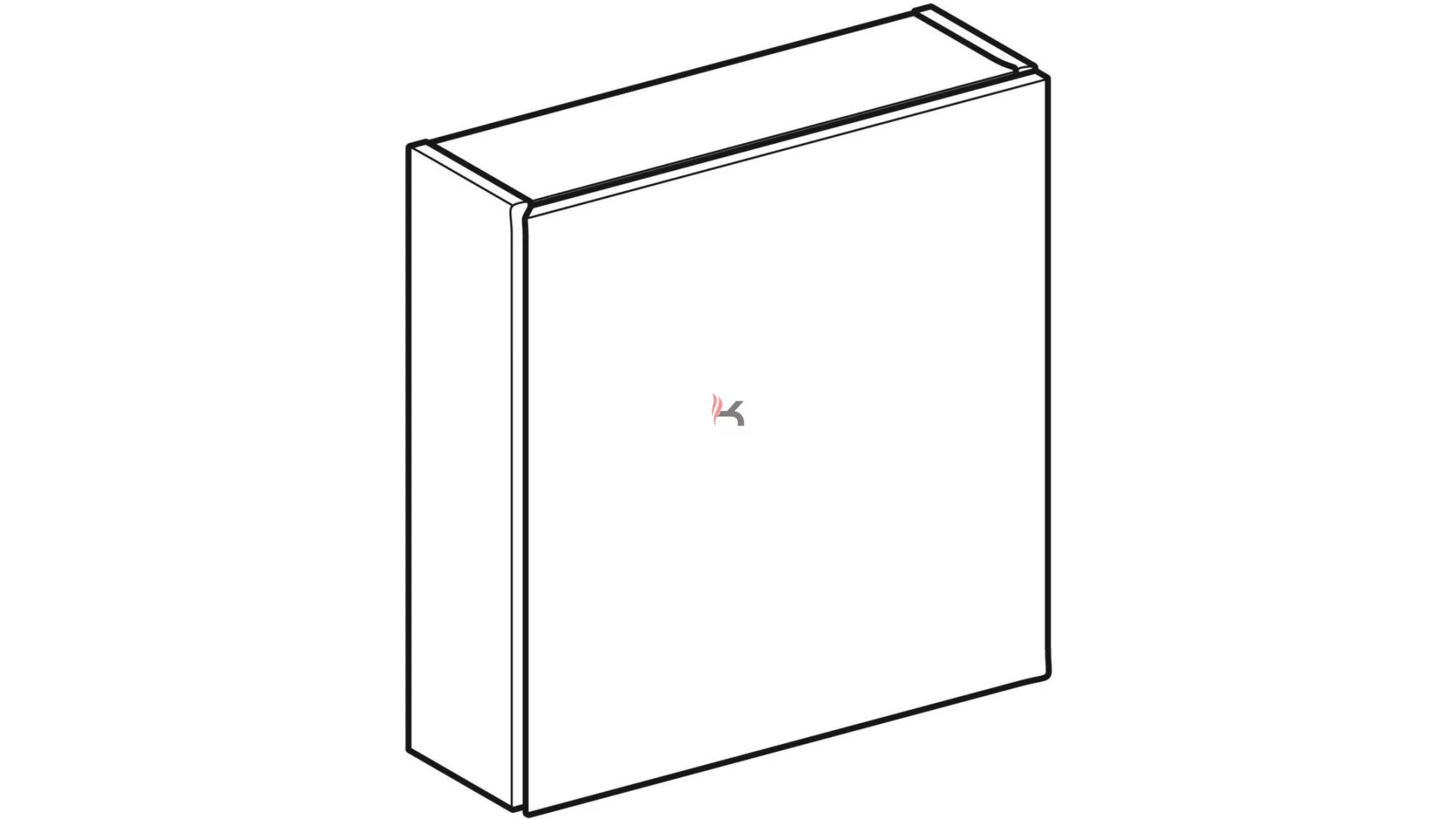 Geberit szögletes faliszekrény, egy ajtós: 45x46.7 cm, test: fehér/fényezett, erősen csillogó, el (Gyártói cikkszám: 502.319.01.2)