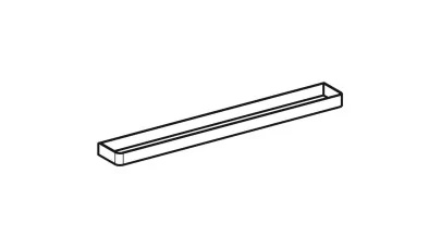 Geberit törölközőtartó fürdőszobabútorokhoz, 42.4x1.9x4.9 cm, matt fehér pórszórt