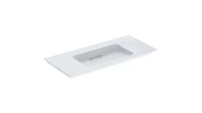Geberit ONE mosdó szekrényhez, hátsó lefolyóval, 105x48 cm, csaplyuk és túlfolyó nélkül, fehér/Ke