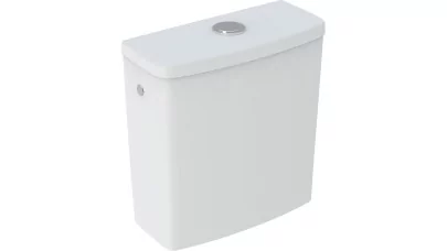 Geberit Selnova Square falon kívüli öblítőtartály MB, két mennyiséges öblítés, oldalsó vízcsatlakozással, 36.8x38.6x16 cm
