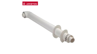 Ariston D80-125 mm PP-alu 1000 mm koncentrikus parapett szett, fehér.jpg